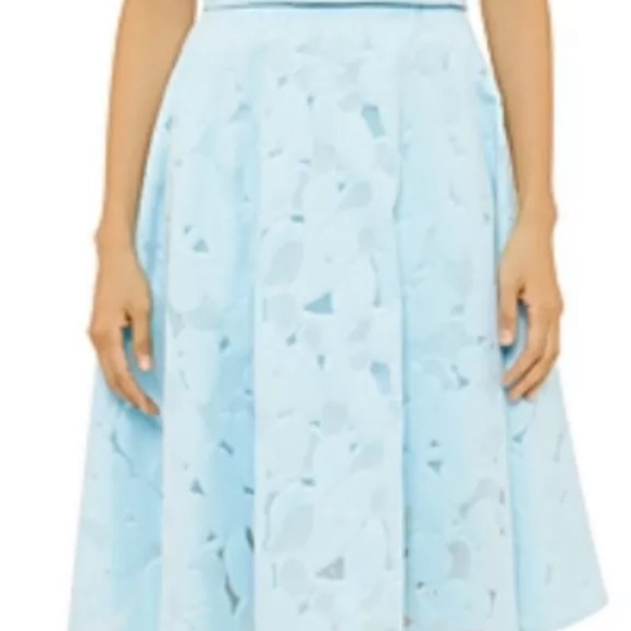 Ted Baker - Beautiful Light Blue Floral Skirt - Picture 7 of 8